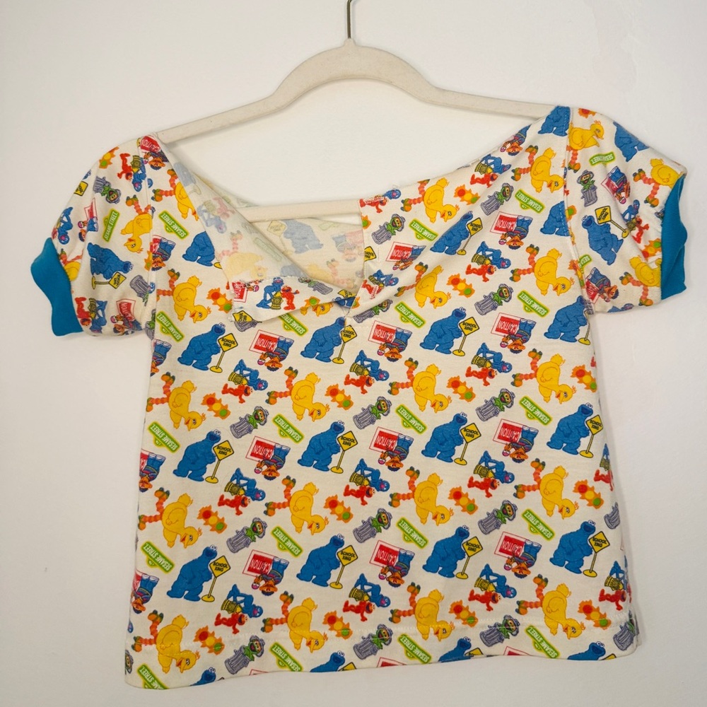 Vintage Sesame Street Crop Top, handmade
